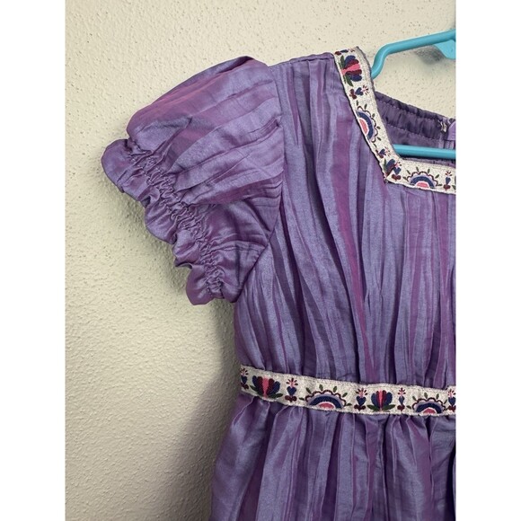 Hanna Andersson Short Sleeve Purple Dress Size 100 US Size 4 With Trim - Picture 3 of 13